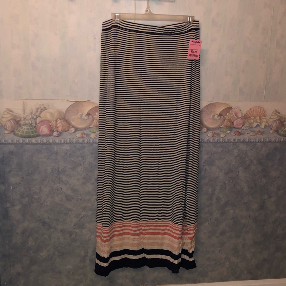 Striped Maxi Skirt